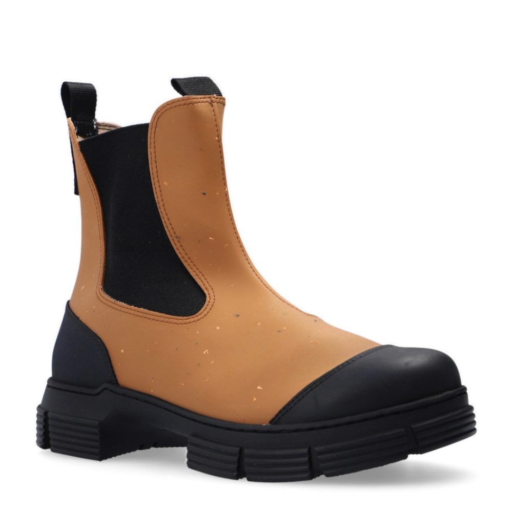 Ganni Tan and Black Chunky Chelsea Boot 39